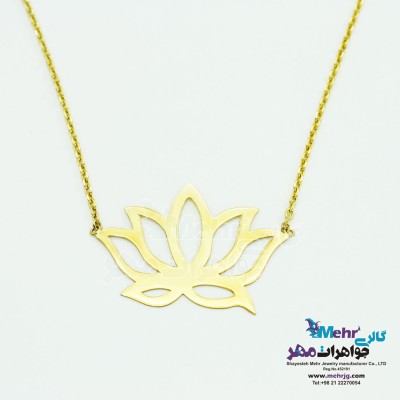 گردنبند طلا - طرح لوتوس