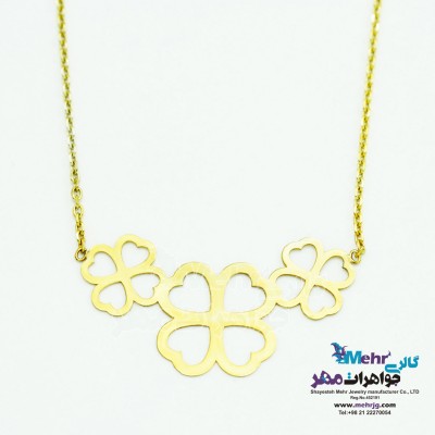 گردنبند طلا - طرح شبدر چهار برگ