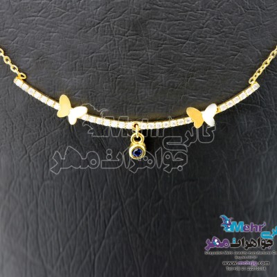 گردنبند طلا - طرح پروانه