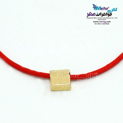 گردنبند طلا و بافت - طرح هندسی