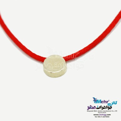 گردنبند طلا و بافت - طرح هندسی