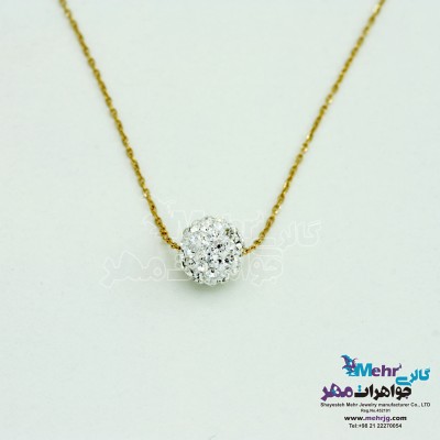 گردنبند طلا - طرح سواروسکی