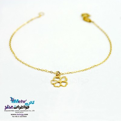 دستبند طلا - طرح گل