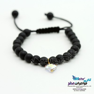 دستبند طلا و سنگ - سواروسکی قلب