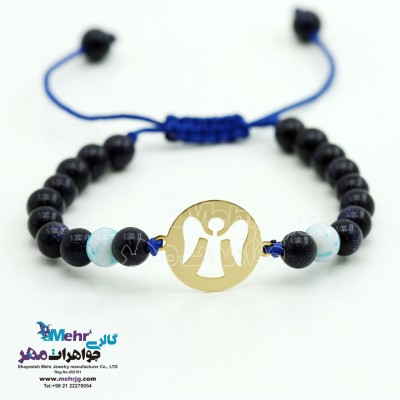 دستبند طلا و سنگ - طرح فرشته