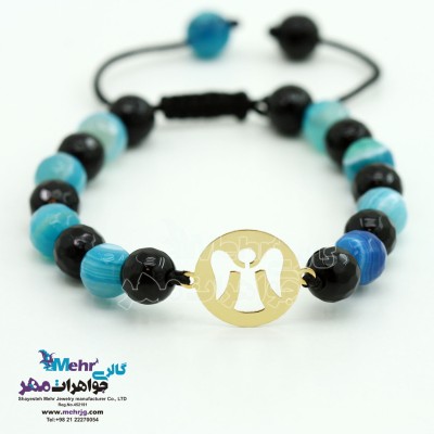 دستبند طلا و سنگ - طرح فرشته