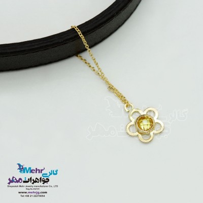 آویز ساعت طلا - طرح گل پنج برگ