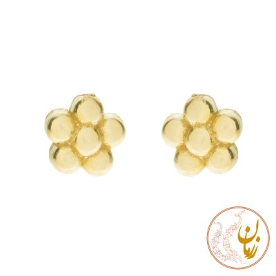 گوشواره طلا - طرح گل پنج برگ