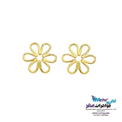 گوشواره طلا - طرح گل یاسمن