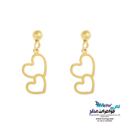 گوشواره طلا - طرح قلب