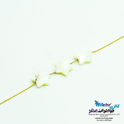 دستبند طلا و سنگ - طرح ستاره