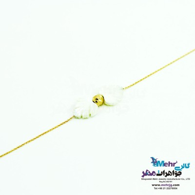 دستبند طلا - طرح برگ