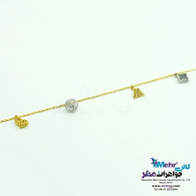 دستبند طلا - طرح توری