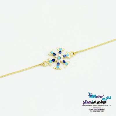 دستبند طلا - طرح برف