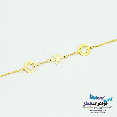 دستبند طلا - طرح برف