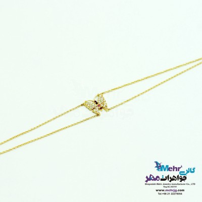 دستبند طلا - طرح پروانه