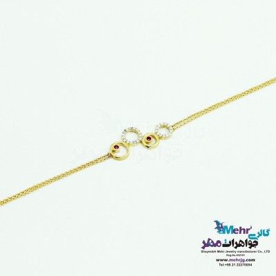 دستبند طلا - طرح برمس