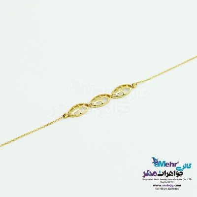 دستبند طلا - طرح برگ