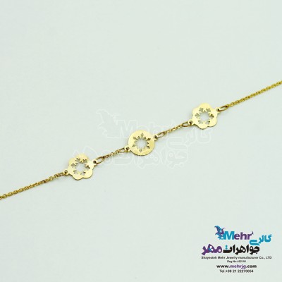 دستبند طلا - طرح برف