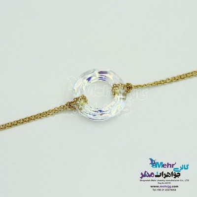 دستبند طلا - سنگ سواروسکی رینگ