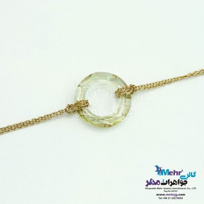 دستبند طلا - سنگ سواروسکی رینگ