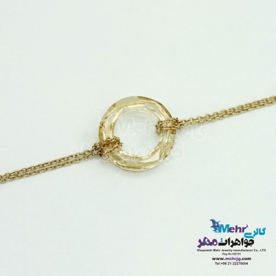 دستبند طلا - سنگ سواروسکی رینگ