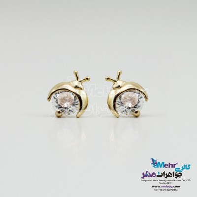 گوشواره طلا - طرح کفشدوزک
