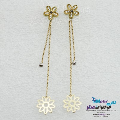 گوشواره طلا - طرح گل‌ها