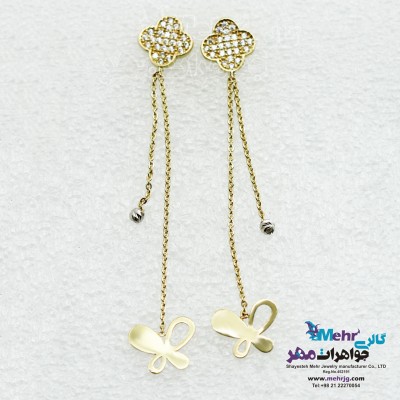 گوشواره طلا - طرح پروانه و ون‌کلیف