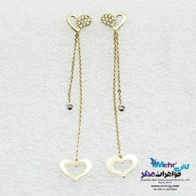 گوشواره طلا - طرح قلب