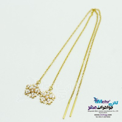 گوشواره طلا - طرح برف