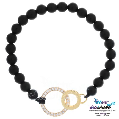 دستبند طلا و سنگ - طرح برمس