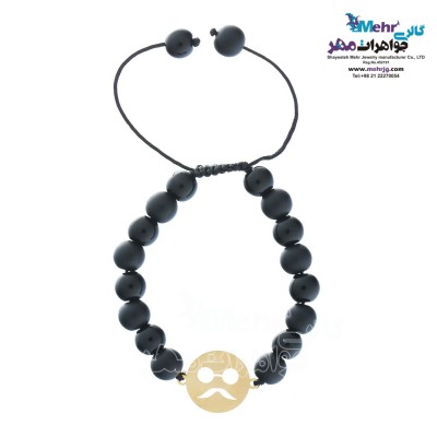 دستبند طلا و سنگ - طرح استیکر