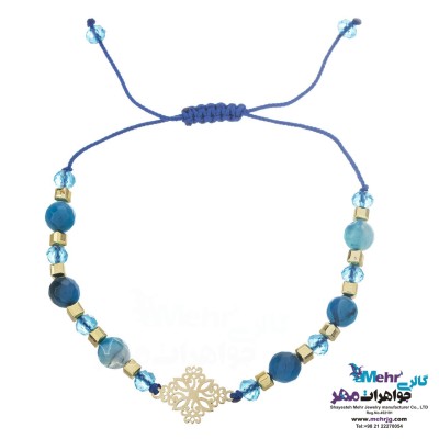 دستبند طلا و سنگ - طرح اسلیمی