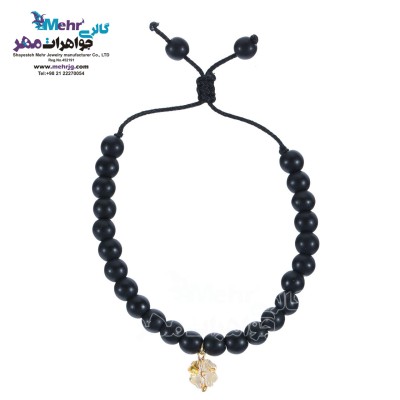 دستبند طلا و سنگ - سواروسکی گل