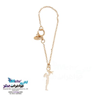 آویز ساعت طلا - طرح مادر و بچه
