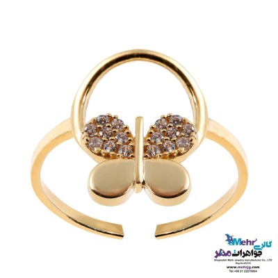 انگشتر طلا - طرح پروانه