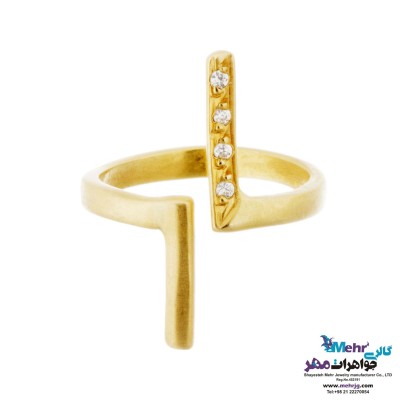 انگشتر طلا - طرح خطوط