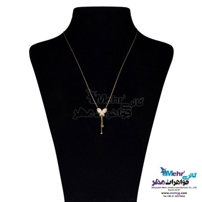 گردنبند طلا - طرح پروانه