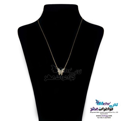 گردنبند طلا - طرح پروانه