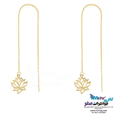 گوشواره طلا - طرح لوتوس