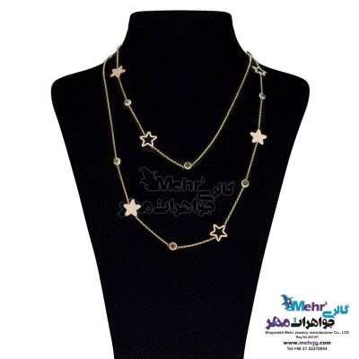 گردنبند رولباسی طلا - طرح ستاره