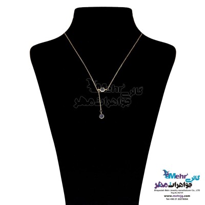 گردنبند طلا - طرح سنگ رنگی
