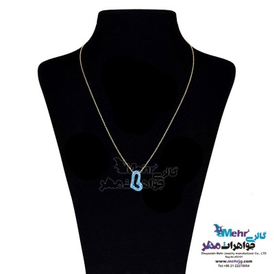 گردنبند طلا - طرح قلب اوپالین