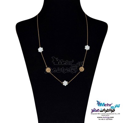 گردنبند طلا - طرح گوی توری