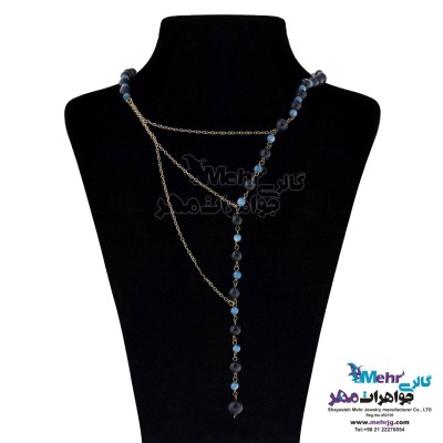 گردنبند طلا و سنگ - صدف و دلربا