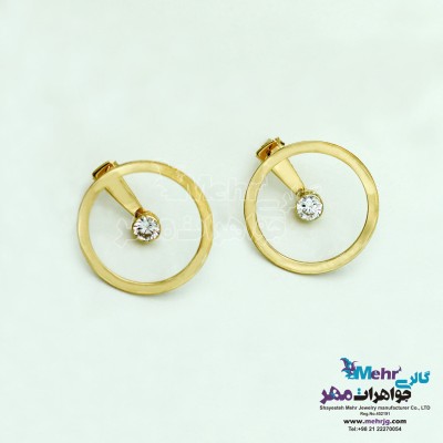 گوشواره طلا - طرح دایره