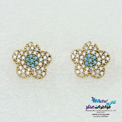 گوشواره طلا - طرح گل