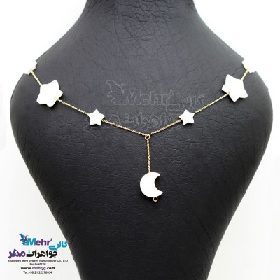 گردنبند طلا - طرح ماه و ستاره