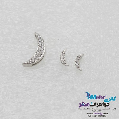 نیم ست طلا - آویز و گوشواره - طرح ماه